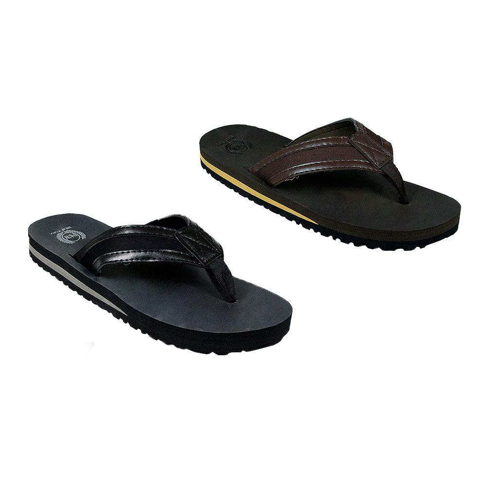 faux leather flip flops