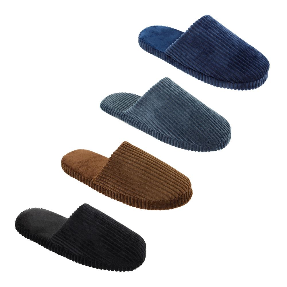 Wholesale Men's Slippers 712, Faux Shearling, Closed Toe