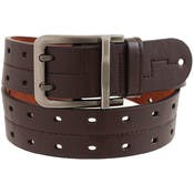 Men's Double Prong Belts - Brown, S-XL