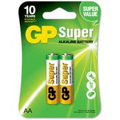 GP Super Alkaline AA Batteries - 2 Pack