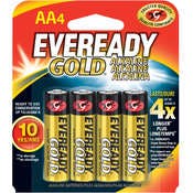 Eveready Gold Alkaline AA Batteries - 4 Pack