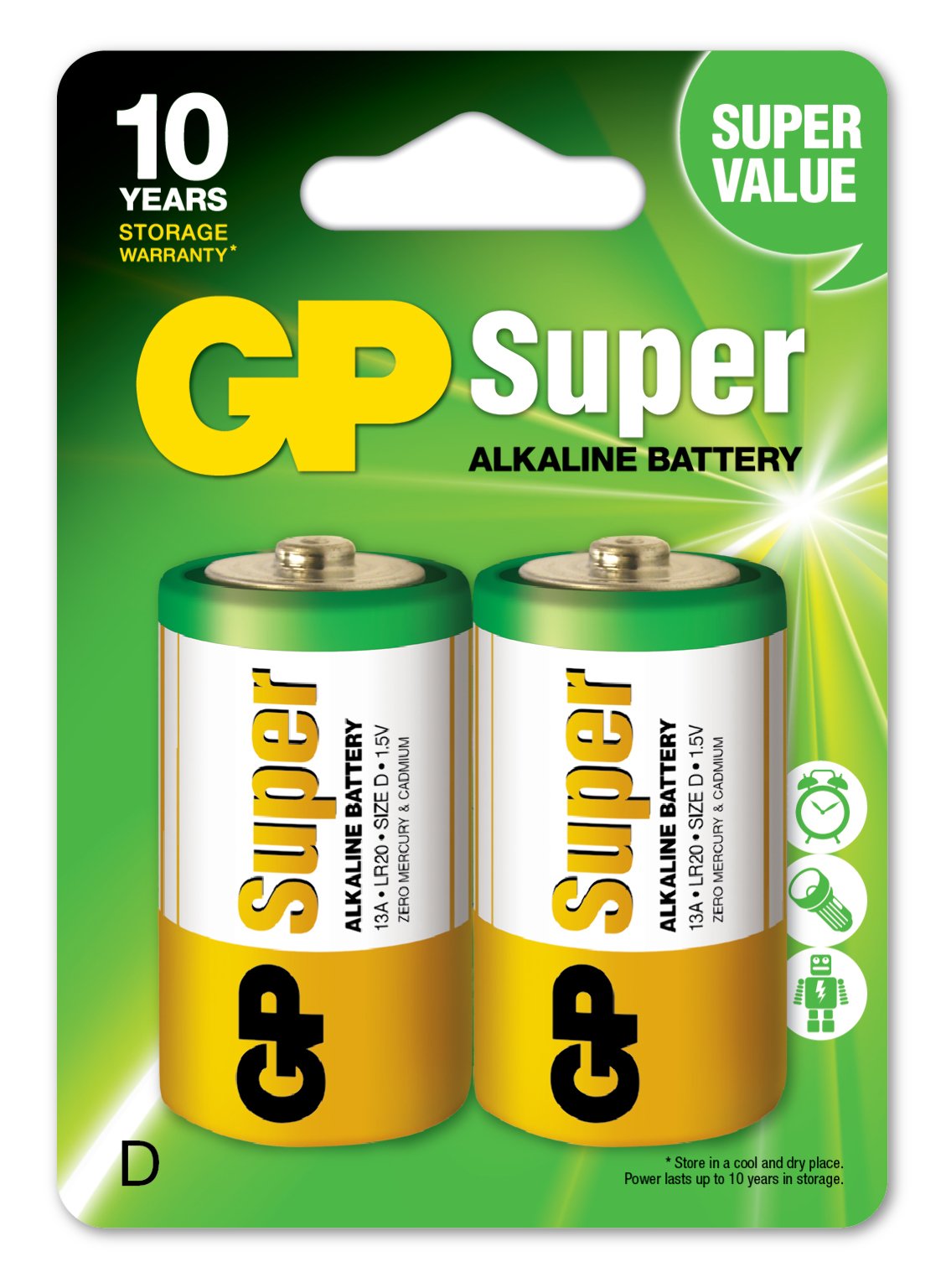 Wholesale GP Super D Alkaline Batteries, 2 Pack DollarDays