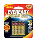 Eveready Gold Alkaline AAA Batteries - 4 Pack image number null