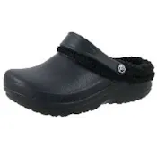 Women's Fleece Lined Clog - Size 6-10, Black