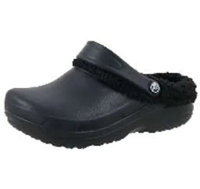 Women's Fleece Lined Clog - Size 6-10, Black