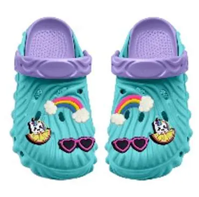 Girl's Charm Clog - Size 11-3, Turquoise