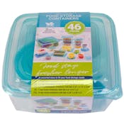 Food Storage Sets - 46 Pieces, Blue, Plastic