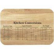 Cutting Boards - Wood, with Kitchen Conversions, 18" x 12" x 0.75"