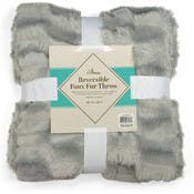 Micro-Mink Blankets - Silver, 45" x 60", Faux Fur