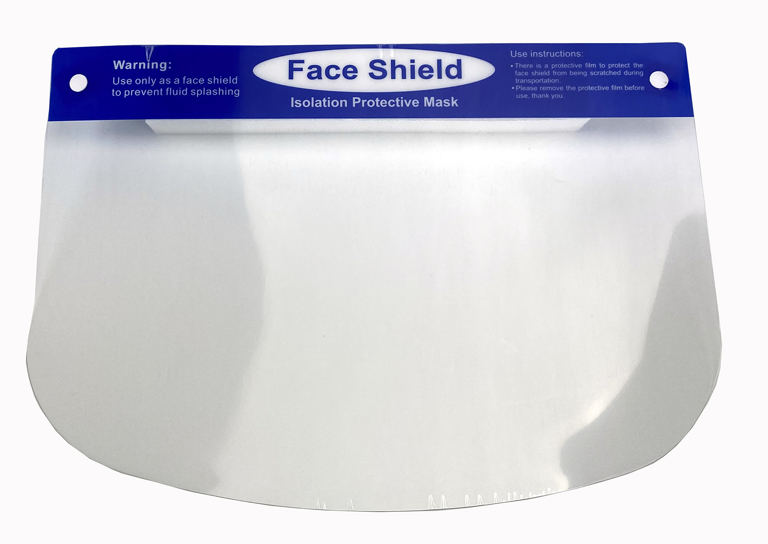 Wholesale Facial Shields Clear, Plastic, 12.75" x 8.75"