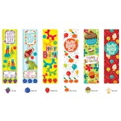 Scented Birthday Bookmarks, 48 Pack