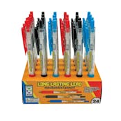 Long Lasting Lead Mechanical Pencil, Assorted, 24/Display