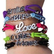 String Bracelets with Charms - Assorted, 2.25"