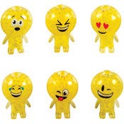 Emoji Stress Ball Toys - Yellow, Ages 3+, Assorted, 3"