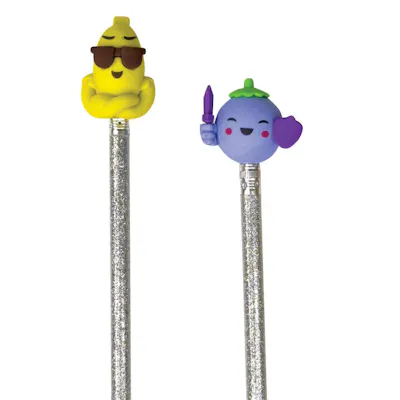 Snack Attack Cool Guys 3D Eraser Toppers, 48/Bag