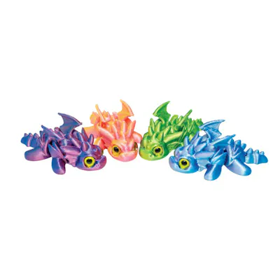 3D Printed Mini Dragon, Assorted - 2.25"