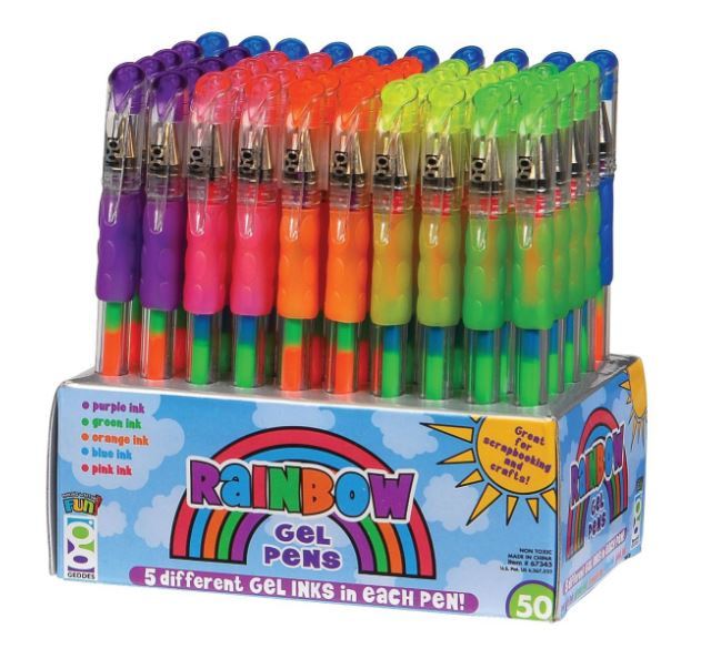 Wholesale Rainbow Gel Pens - 100 Count, 5.5 - DollarDays