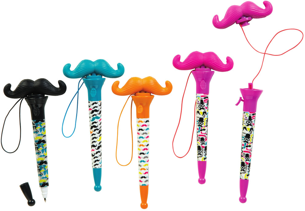Wholesale Mustache PopOut Pen DollarDays