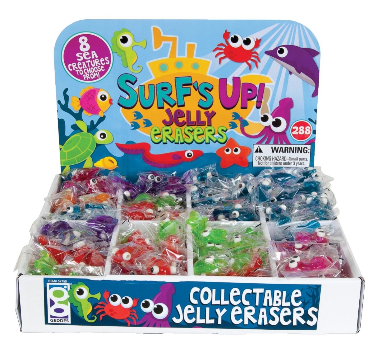 Wholesale Surf's Up Jelly Eraser Display (SKU 2289743) DollarDays