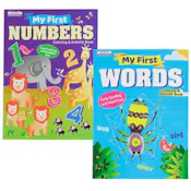 "My First" Coloring Books - Letters, Math, Picture Dictionary