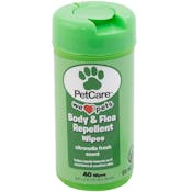 Flea Repellent Pet Wipes - Natural Citronella, 40 count