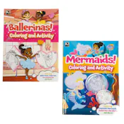 Mermaid and Ballerinas Coloring and Activity Books - Two Titles