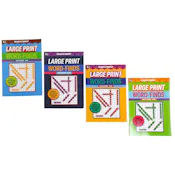 Word Find Books, Large Print - 98 Pages,Two Assorted