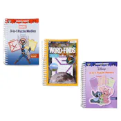 Disney, Marvel, and National Geographic Puzzle Books - Three Titles
