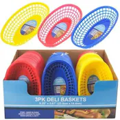 Picnic Deli Basket - 3 Assorted Colors