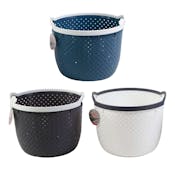 Round Storage Baskets - Large, Assorted Colors