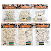 Halloween DIY Wood Plaque with Paint or Markers - Assorted