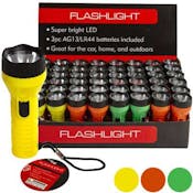 LED Flashlights - Assorted Colors, 4"