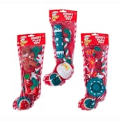 Christmas Stocking with Dog Toys, Assorted, 4pc