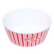 Round Popcorn Bowls - Red & White Striped