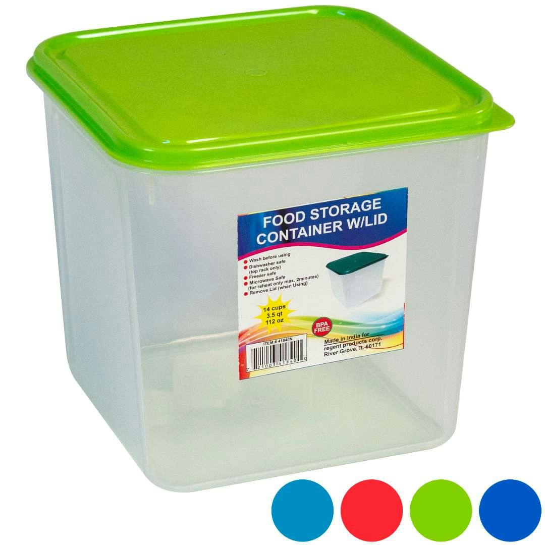 Food Storage Containers - Square, 3.5 Qt