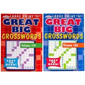 Crossword Puzzle Books - Assorted, 85 Pages, Large Print