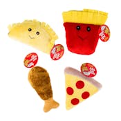 Plush Dog Toys - Assorted Food Shapes, Squeaker