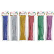 12" Chenille Stems - 6 Colors, 50 Pieces per Color Pack