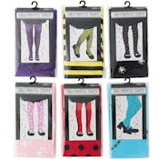 Girls' Printed Halloween Tights - 6 Assorted Designs