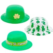 St. Patrick's Day Derby Hats - 3 Styles, Plastic