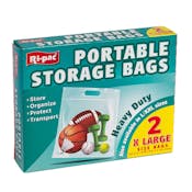Portable Storage Bags - XL, 2 Pack, Heavy Duty