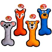 Dog Canvas Chew Toys - Dog Faces, Rope Edged