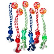 Dog Chew Toys - Rope & Rubber, Assorted Colors