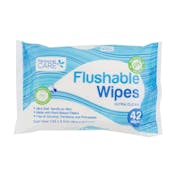 Flushable Wipes - 42 Count