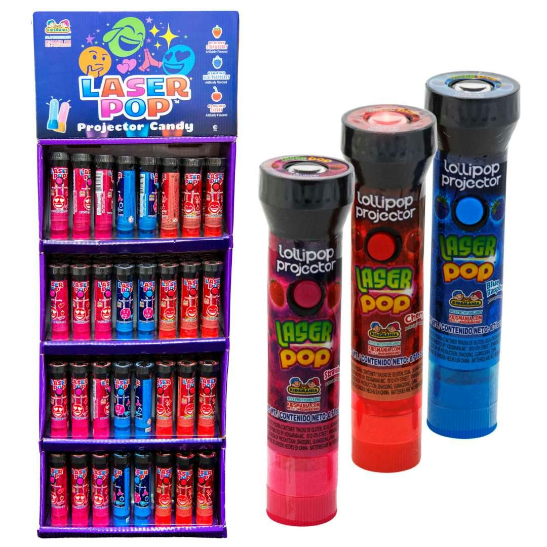 Candy Laser Pops - Assorted Flavors, Projector