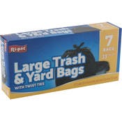 33 Gallon Large Trash Bags with Twist Ties - 7 Count