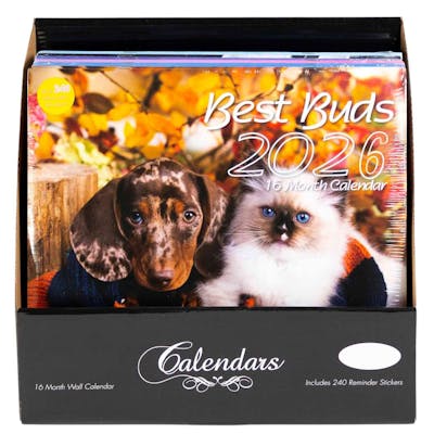 2026 Wall Calendar - 11 x 12 Inches, 6 Assorted Designs