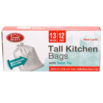 White Trash Bags - 13 Gallon