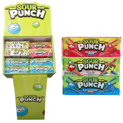 Sour Punch Straws - Floor Display