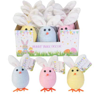 String Wrapped Bunny Eggs - Assorted